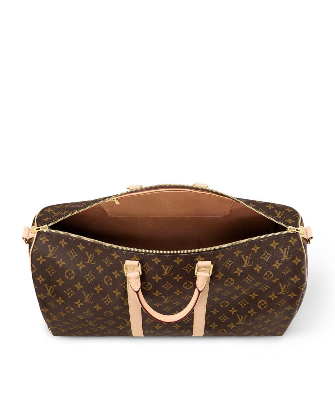 LOUIS VUITTON Коричневая дорожная/спортивная сумка из канвы, фото 3