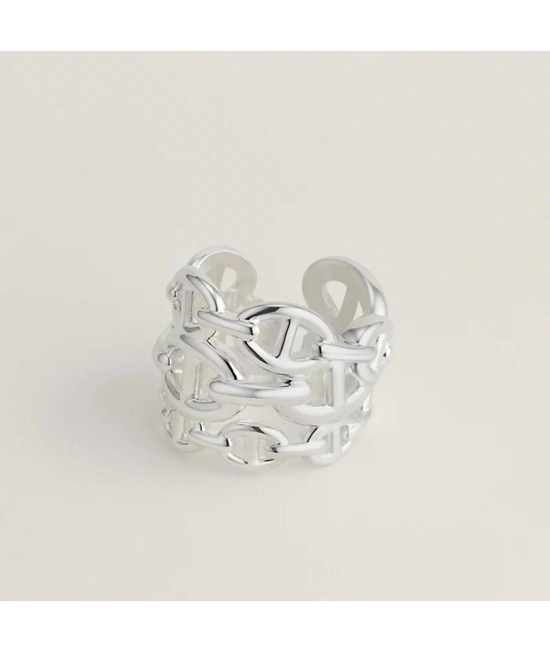 HERMES Серое серебряное кольцо, фото 3