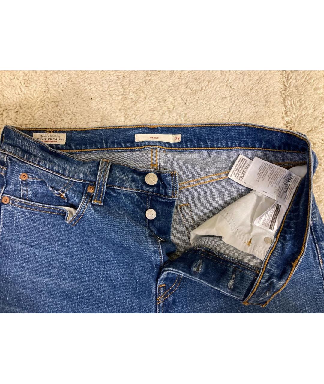 LEVI'S Голубые хлопко-эластановые джинсы слим, фото 3