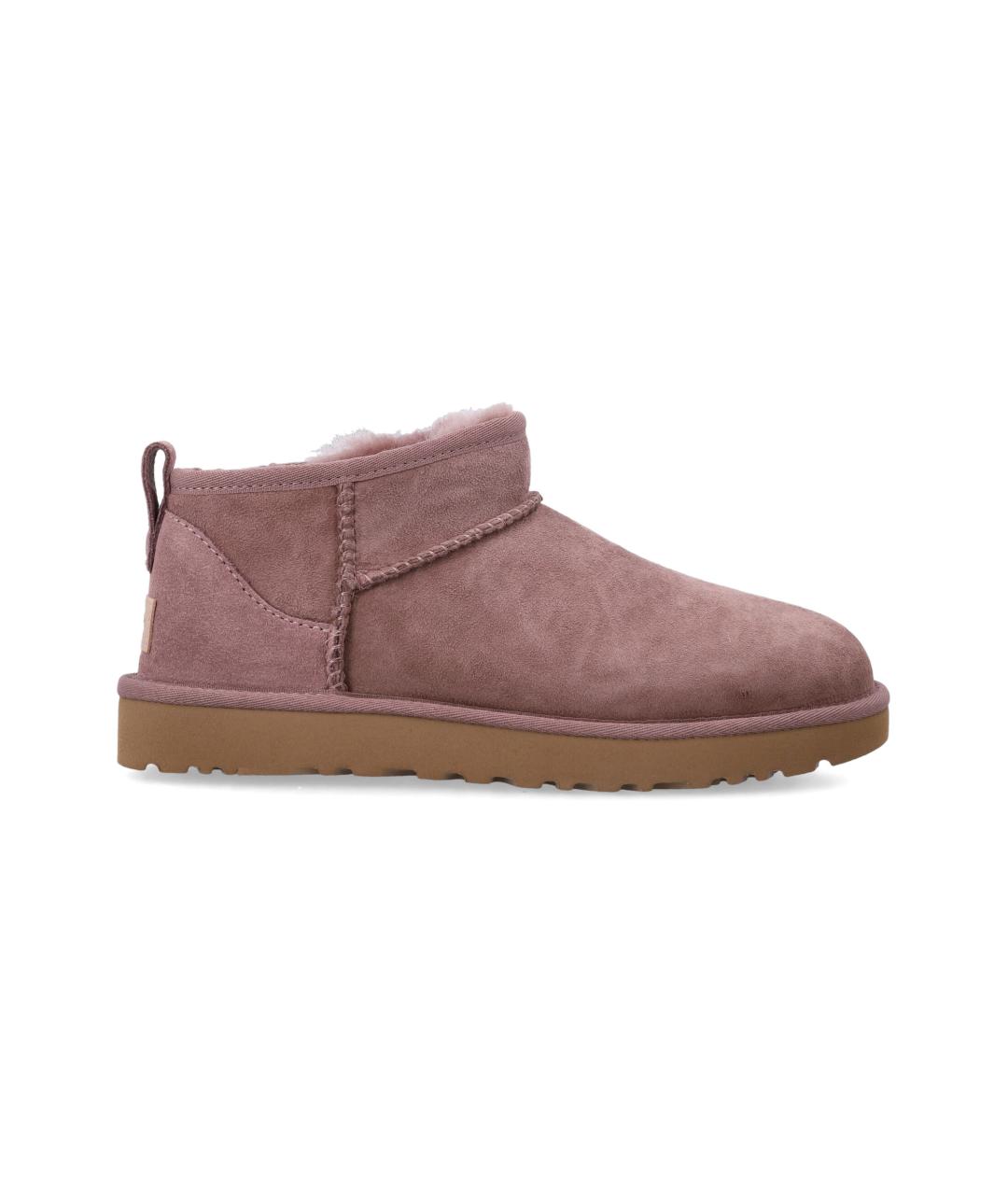 UGG Розовые замшевые полусапоги, фото 4