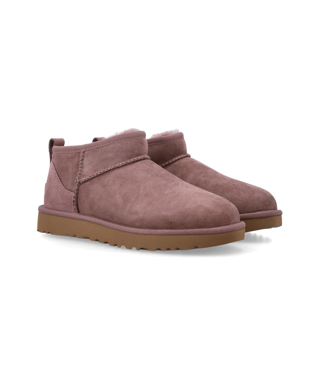 UGG Розовые замшевые полусапоги, фото 2