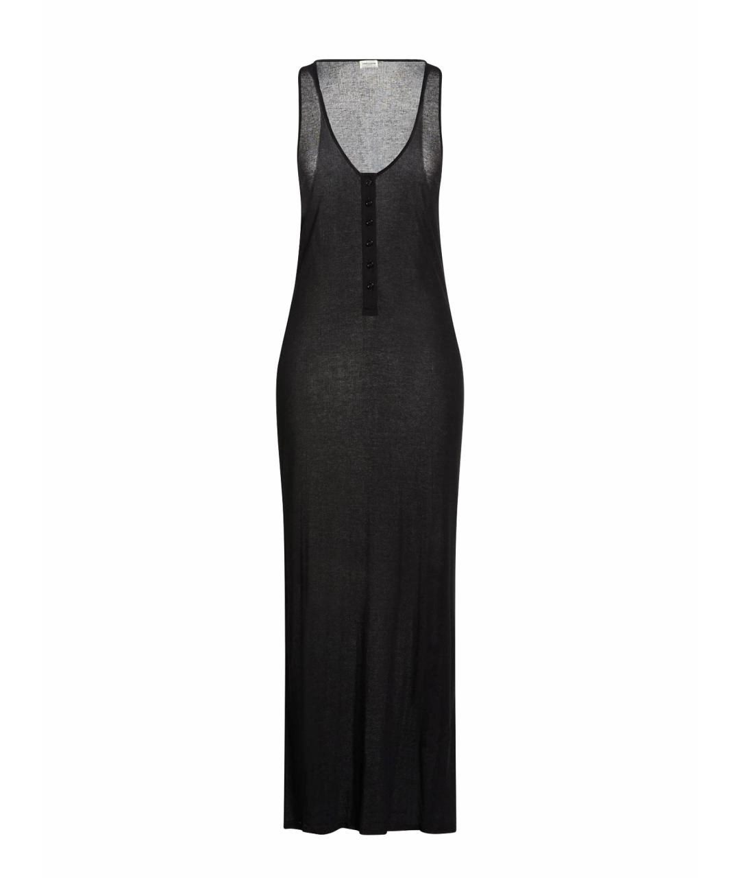 SAINT LAURENT Черное хлопковое коктейльное платье, фото 1