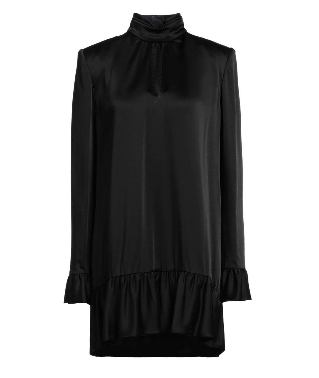 SAINT LAURENT Черное ацетатное коктейльное платье, фото 4