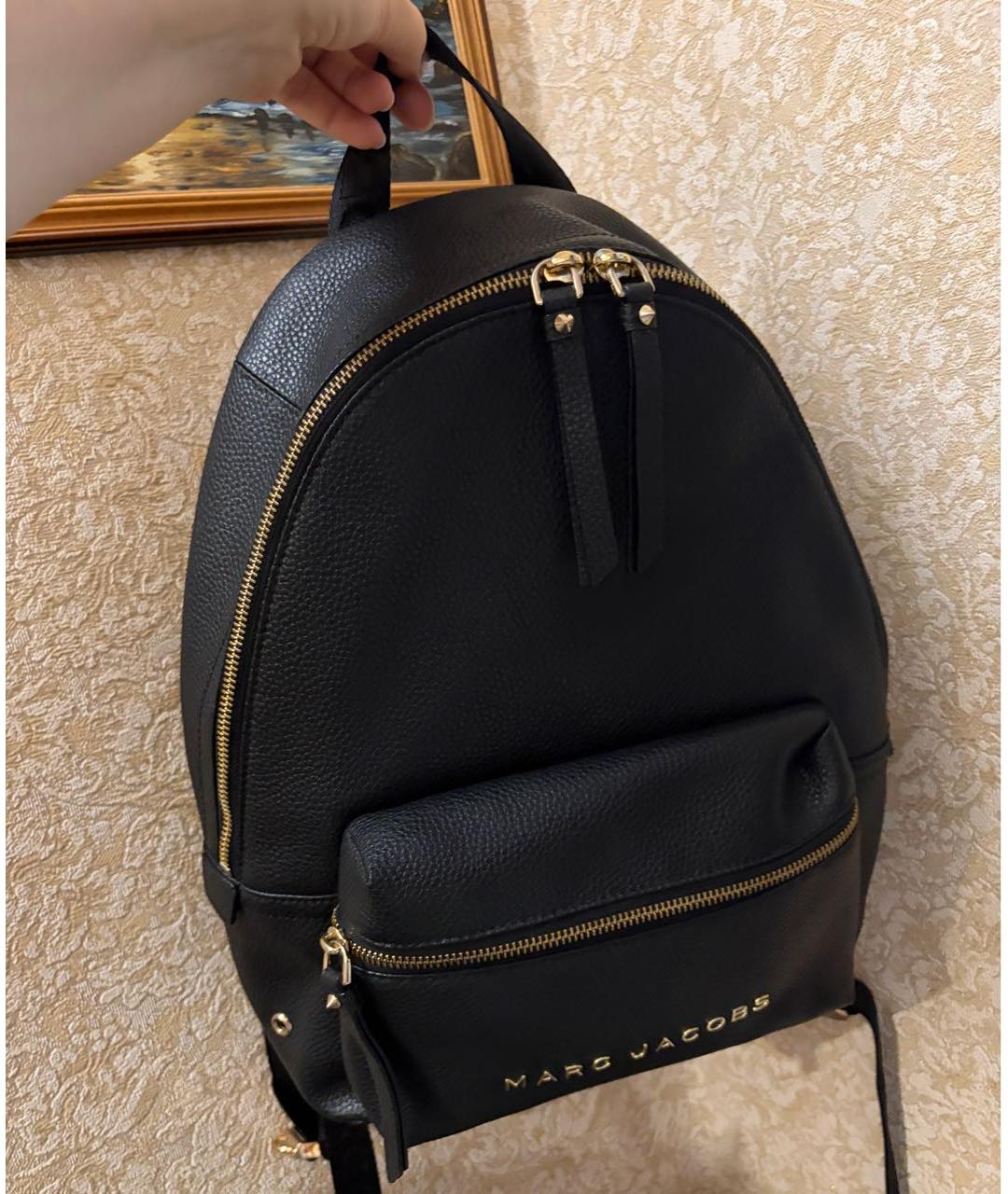 MARC JACOBS Черный кожаный рюкзак, фото 8