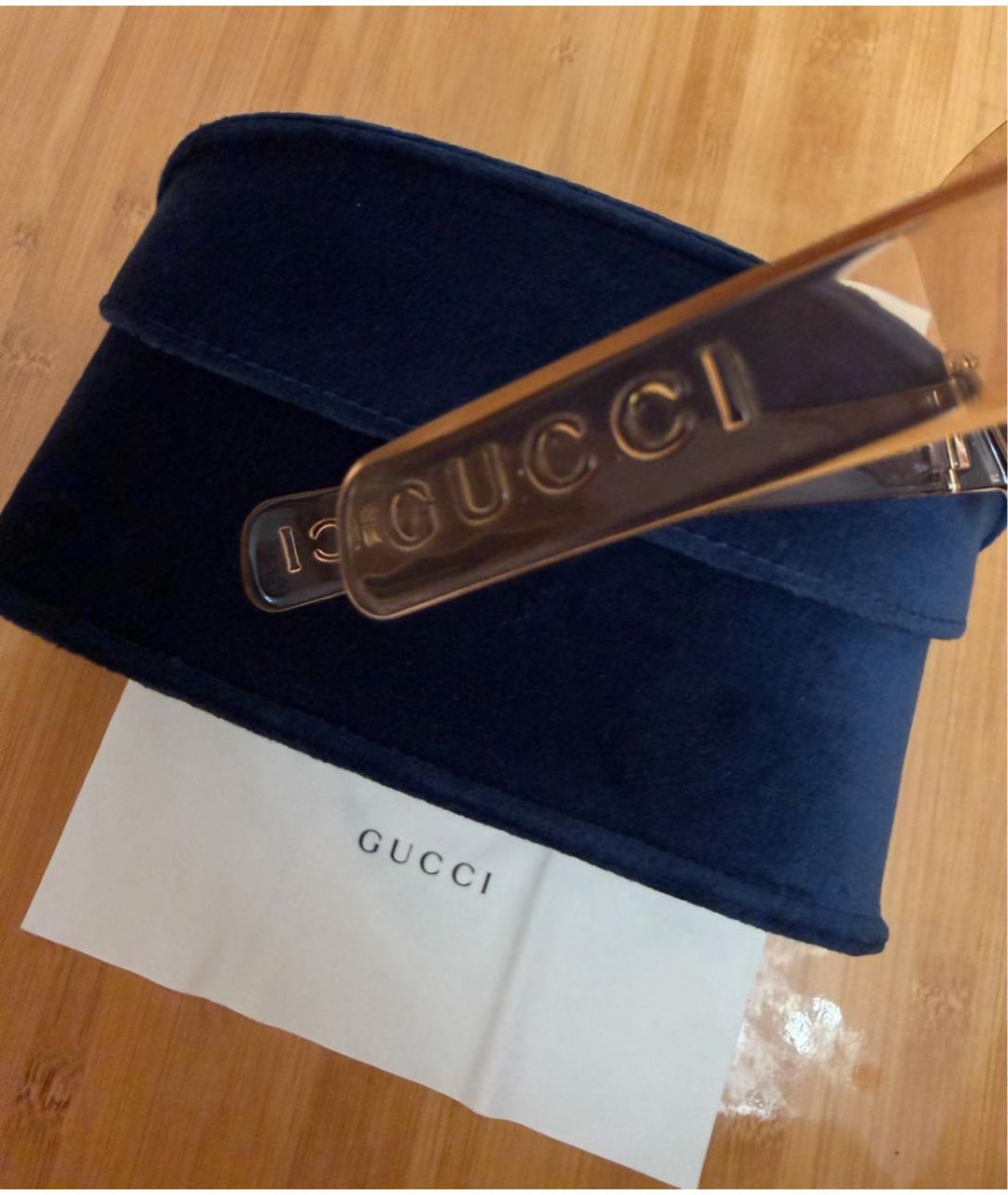 GUCCI Розовые пластиковые солнцезащитные очки, фото 8