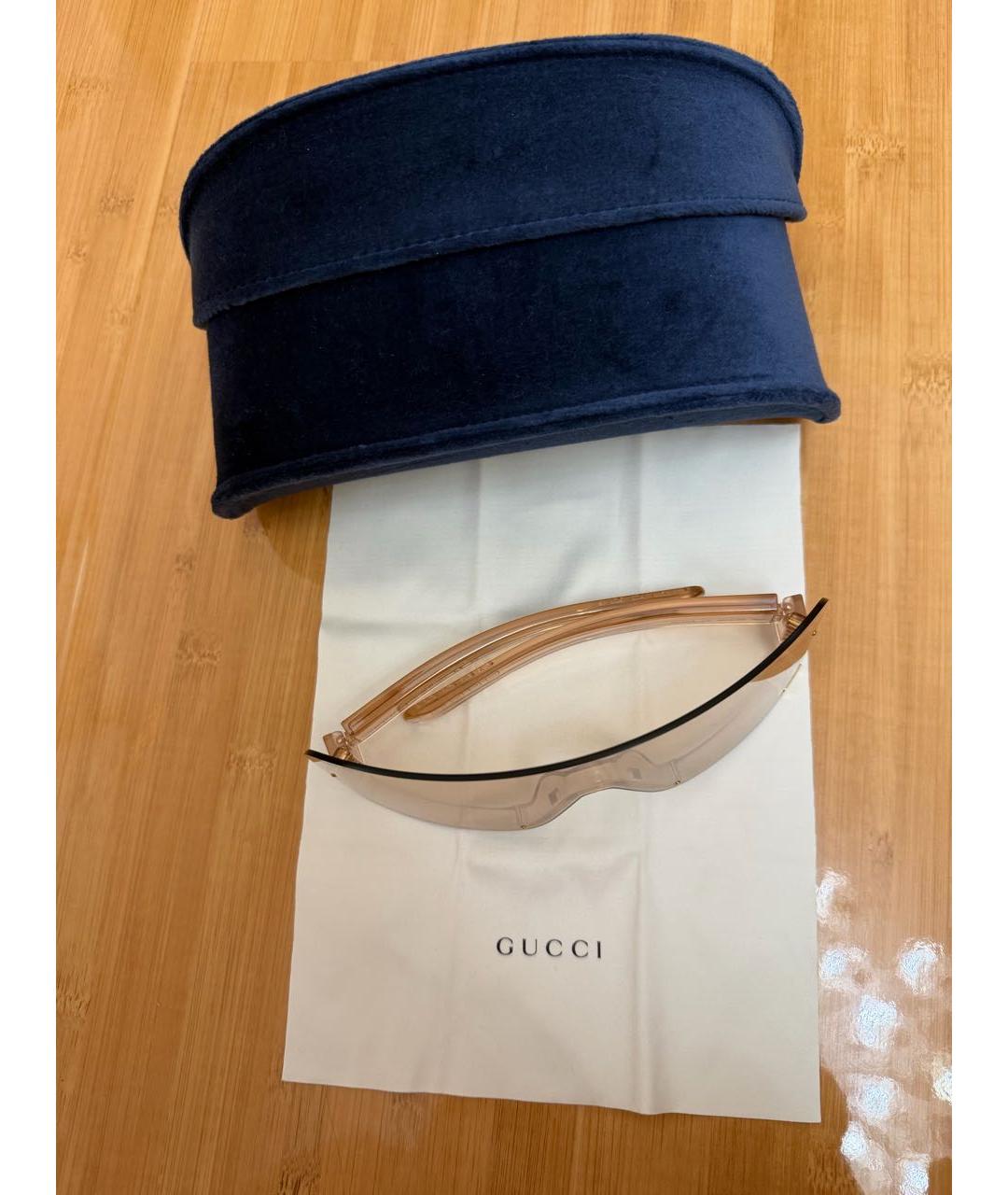 GUCCI Розовые пластиковые солнцезащитные очки, фото 4