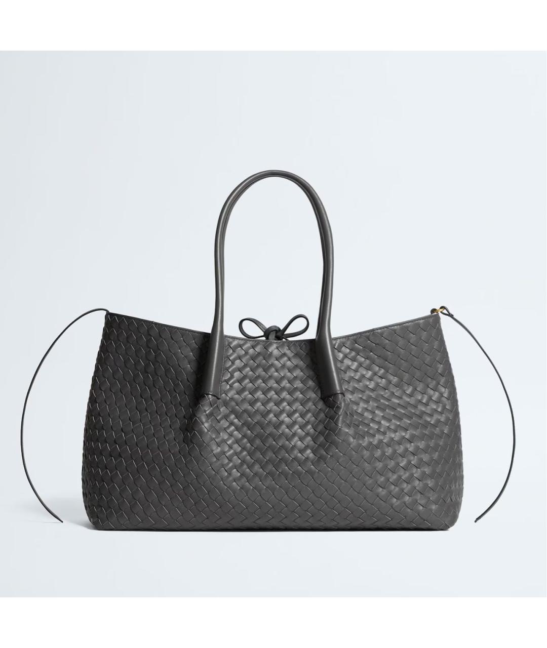 BOTTEGA VENETA Серая кожаная сумка тоут, фото 5