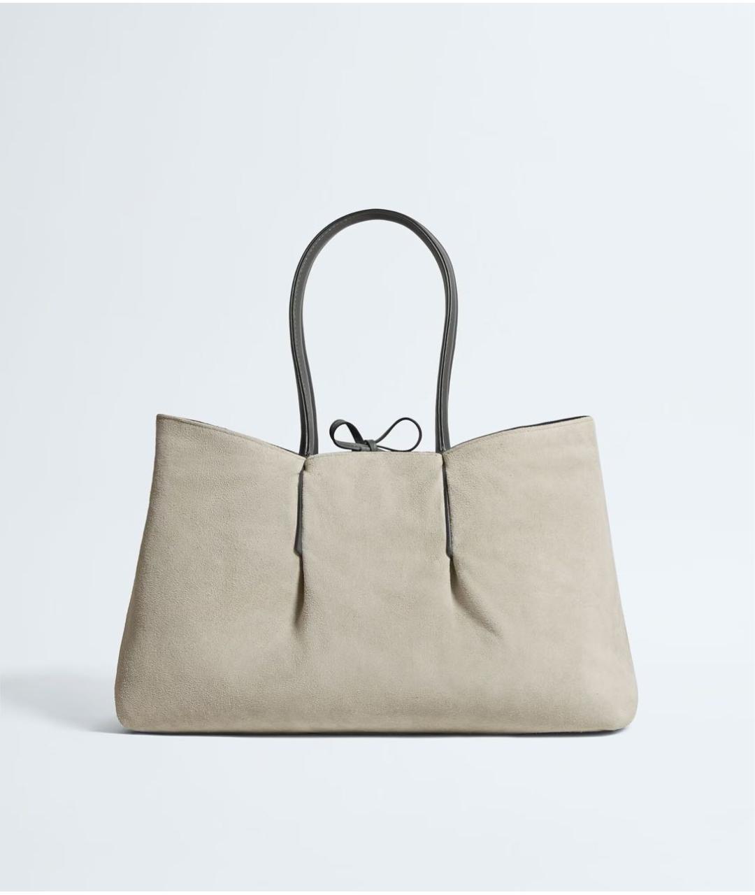 BOTTEGA VENETA Серая кожаная сумка тоут, фото 4