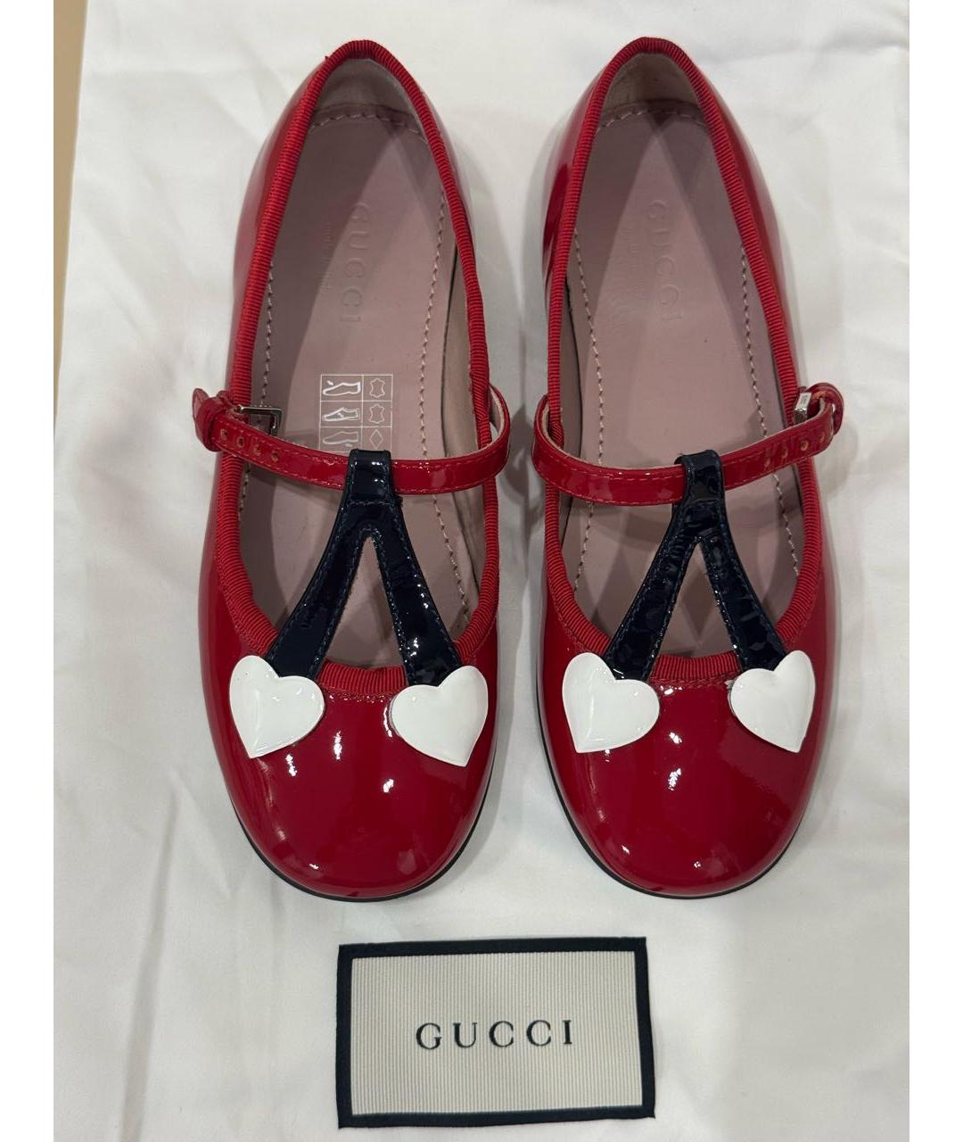 GUCCI Красные туфли из лакированной кожи, фото 2