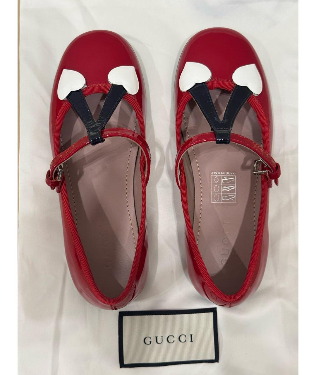 GUCCI Красные туфли из лакированной кожи, фото 3