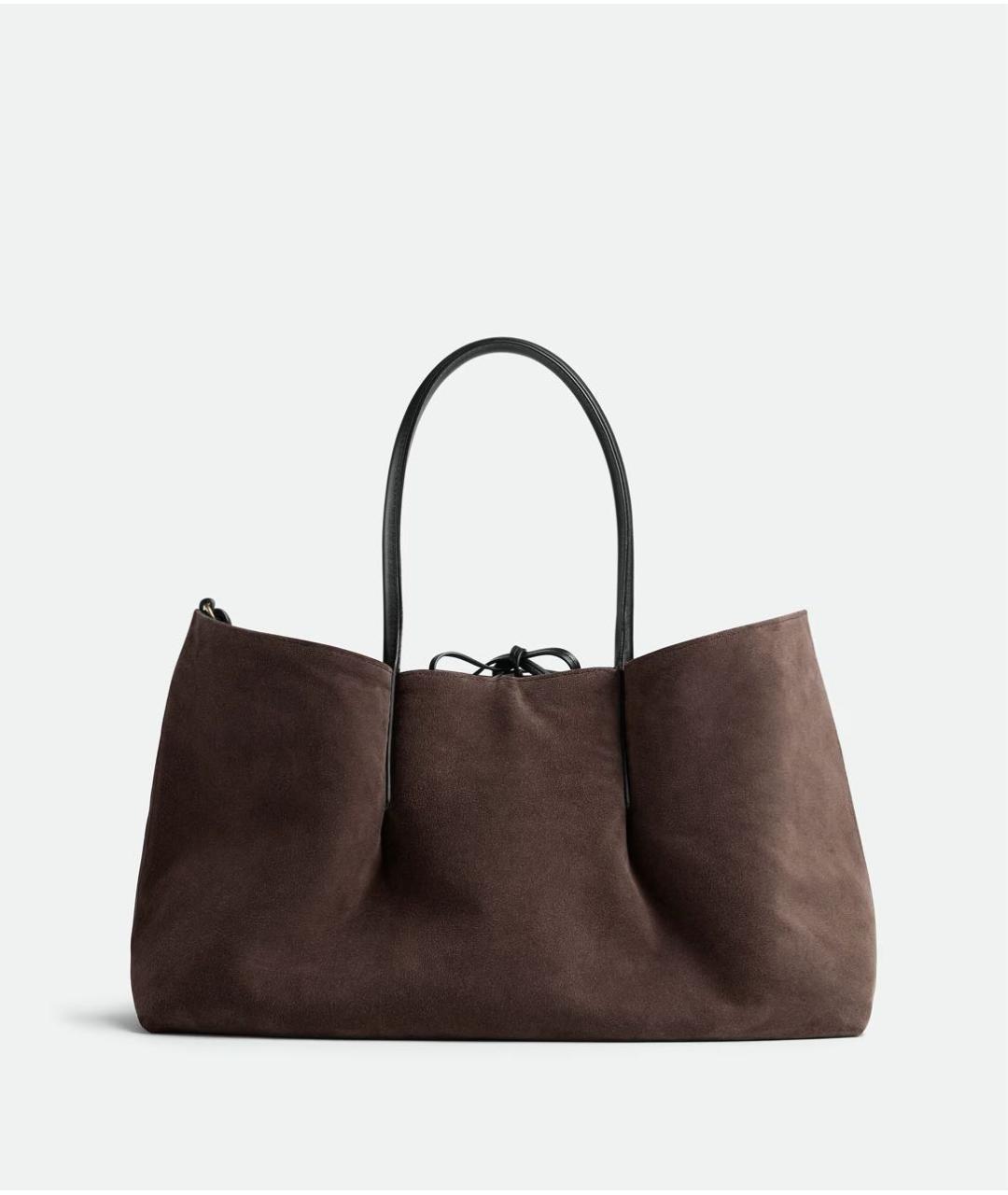 BOTTEGA VENETA Черная кожаная сумка тоут, фото 4