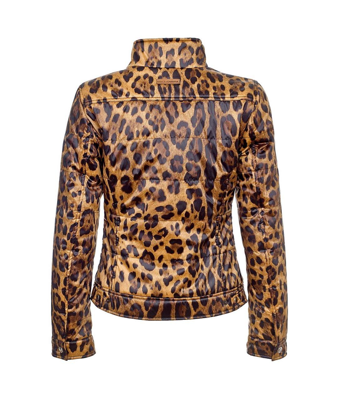 DOLCE&GABBANA Коричневая полиэстеровая куртка, фото 2