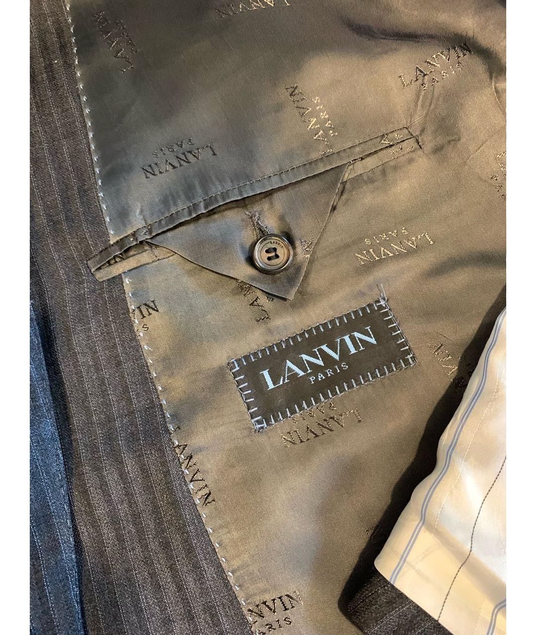 LANVIN Антрацитовый классический костюм, фото 4
