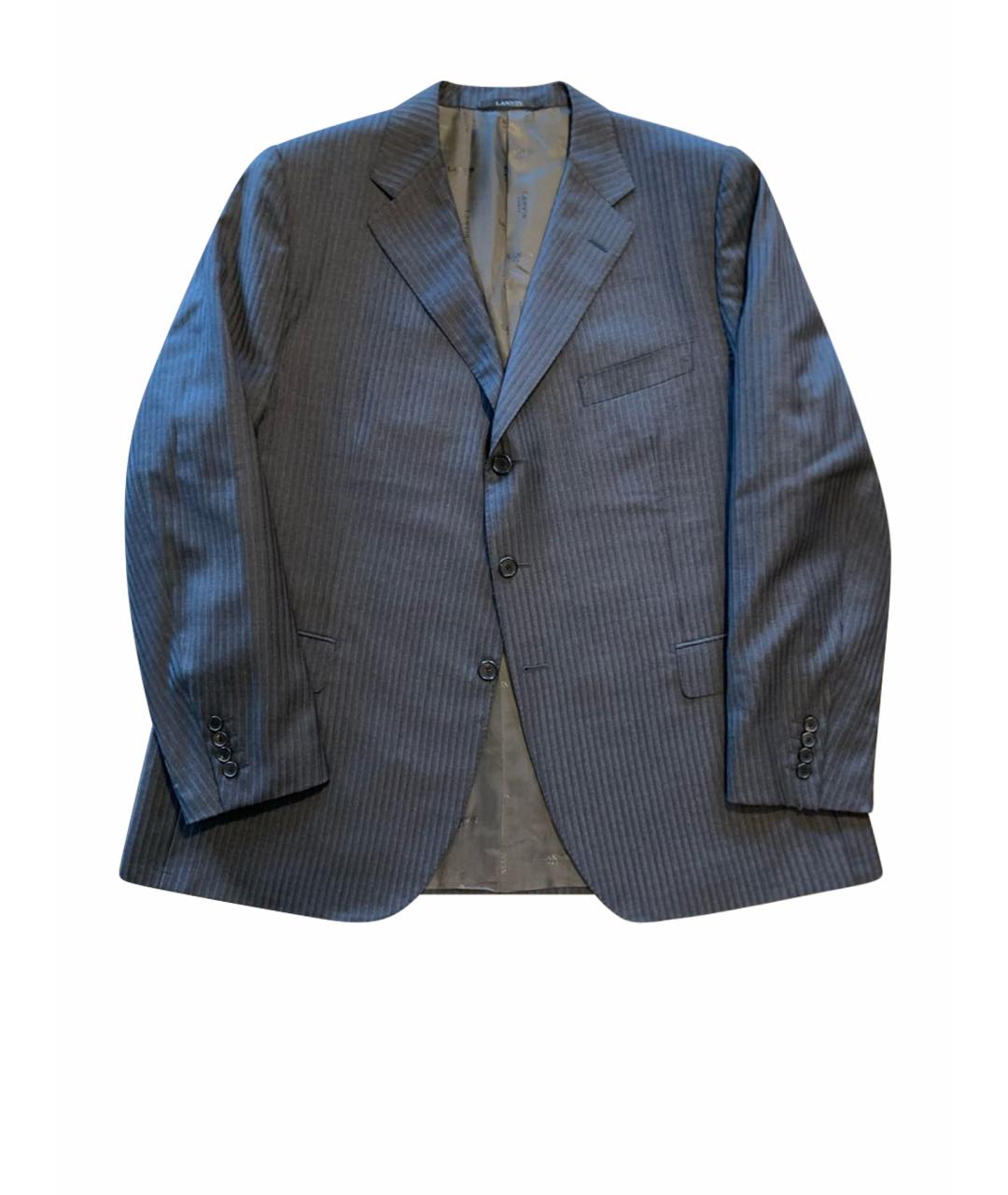 LANVIN Антрацитовый классический костюм, фото 1