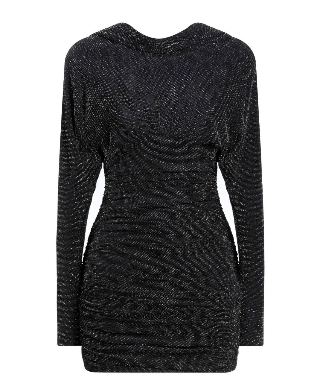 SAINT LAURENT Черное полиамидовое коктейльное платье, фото 6