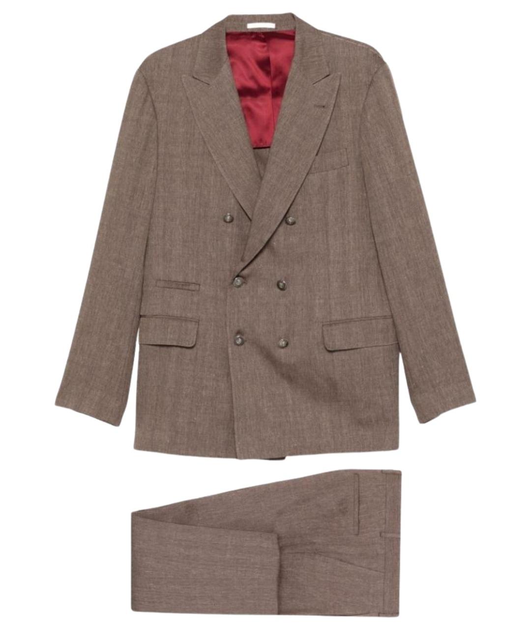 BRUNELLO CUCINELLI Бежевый классический костюм, фото 1