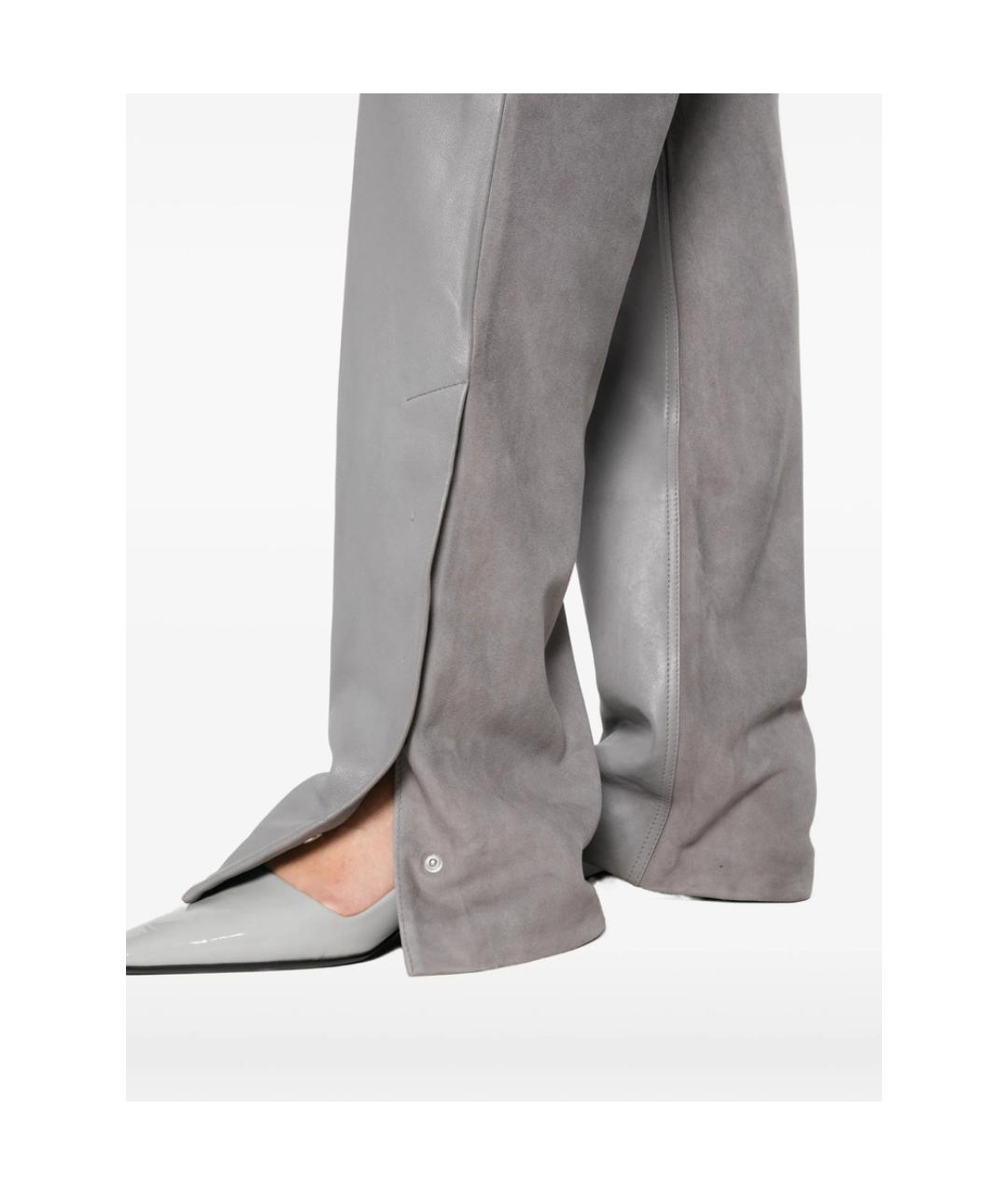SPORTMAX Серые прямые брюки, фото 2