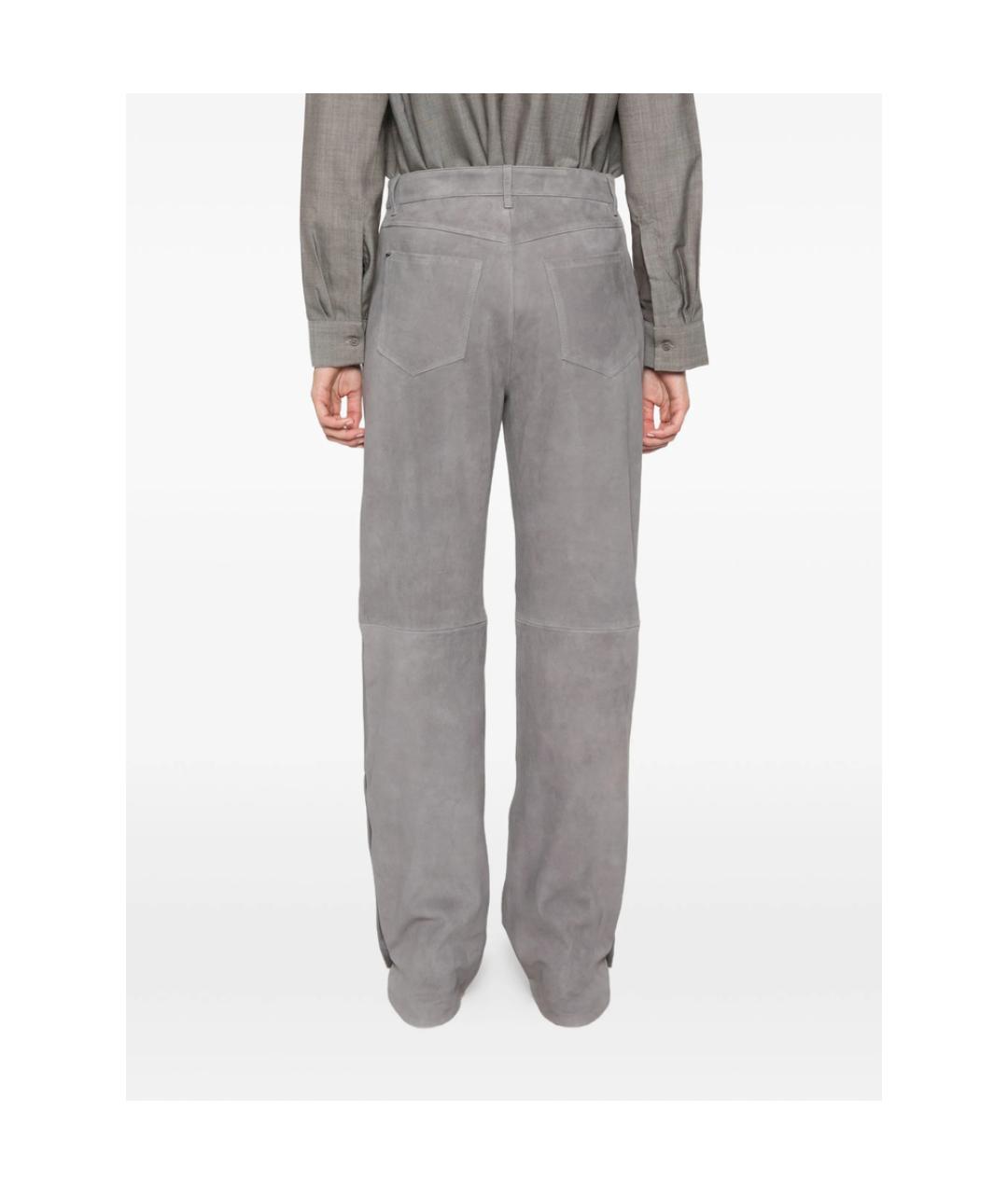 SPORTMAX Серые прямые брюки, фото 4