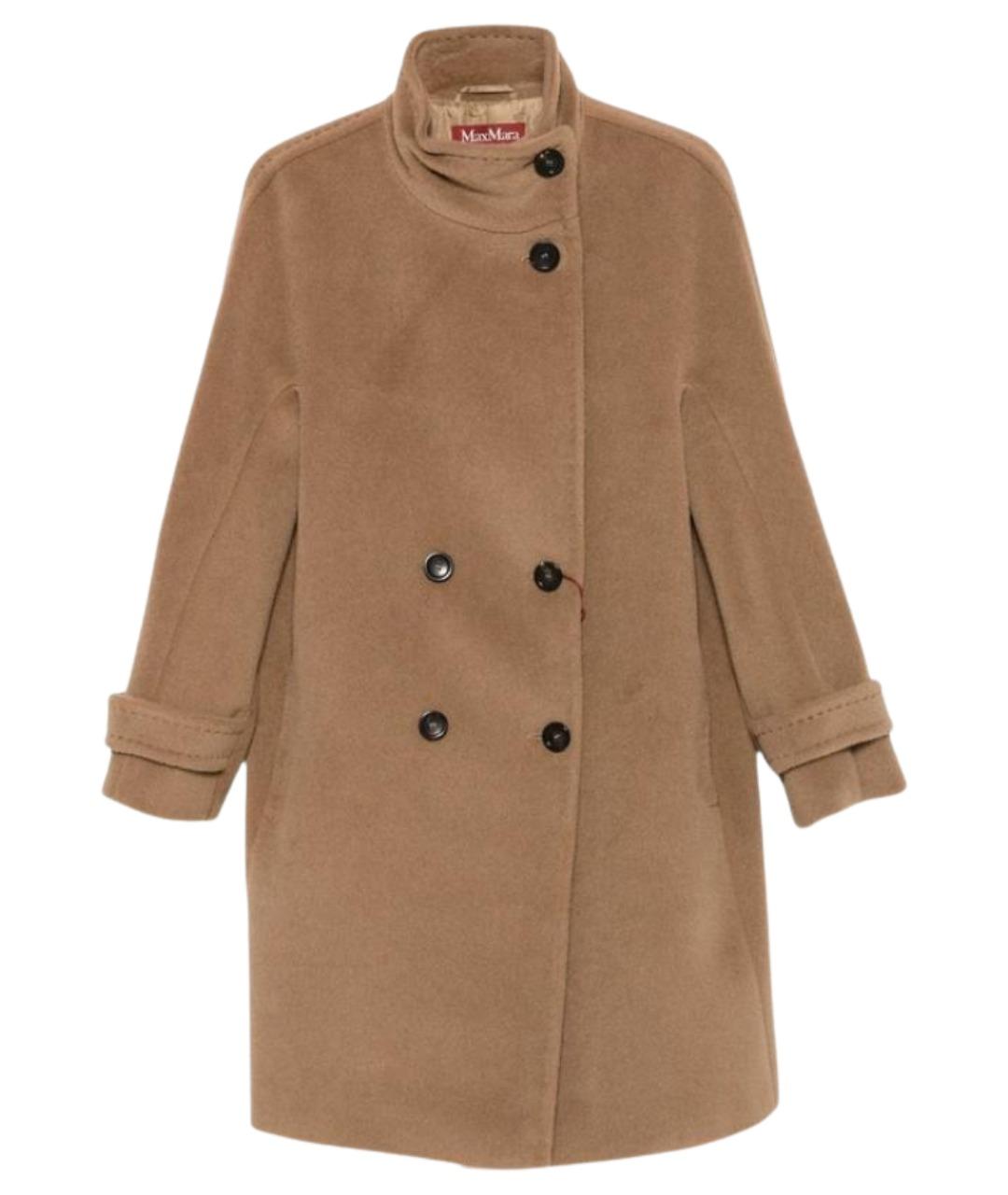 MAX MARA STUDIO Коричневое шерстяное пальто, фото 1