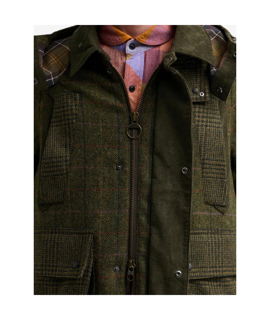 BARBOUR Зеленая шерстяная парка, фото 2