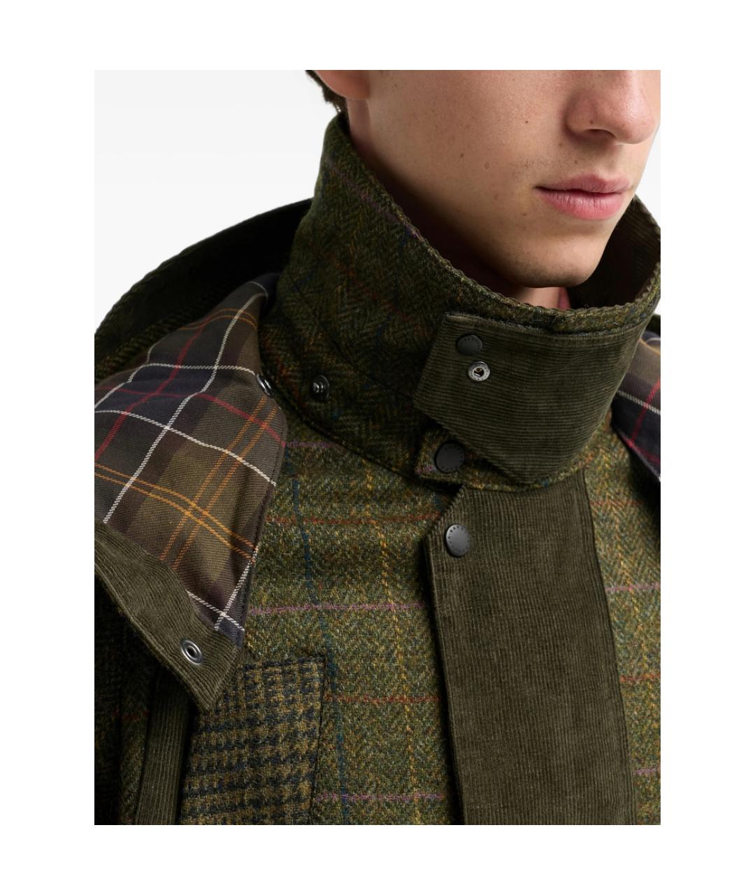 BARBOUR Зеленая шерстяная парка, фото 6
