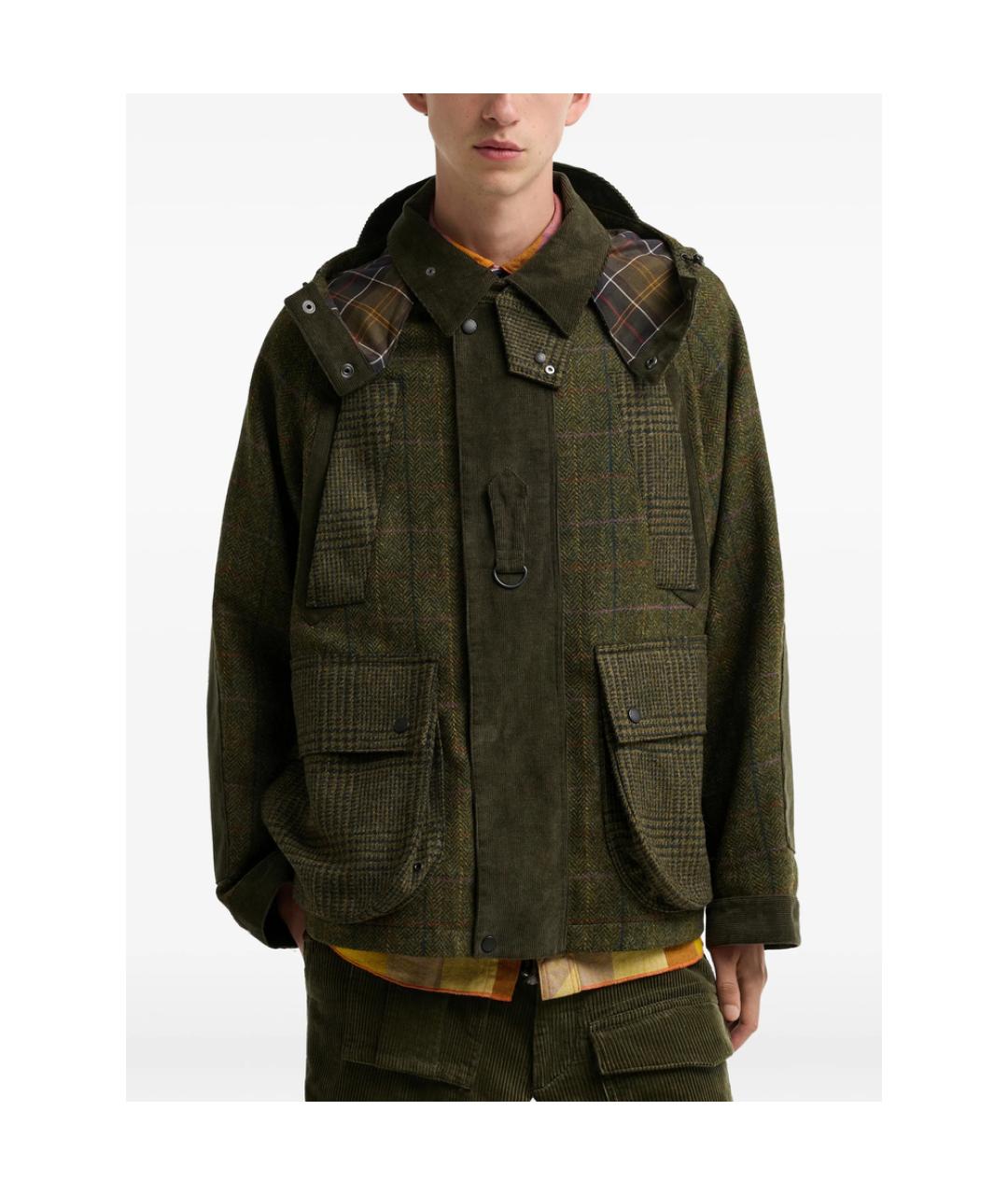BARBOUR Зеленая шерстяная парка, фото 4