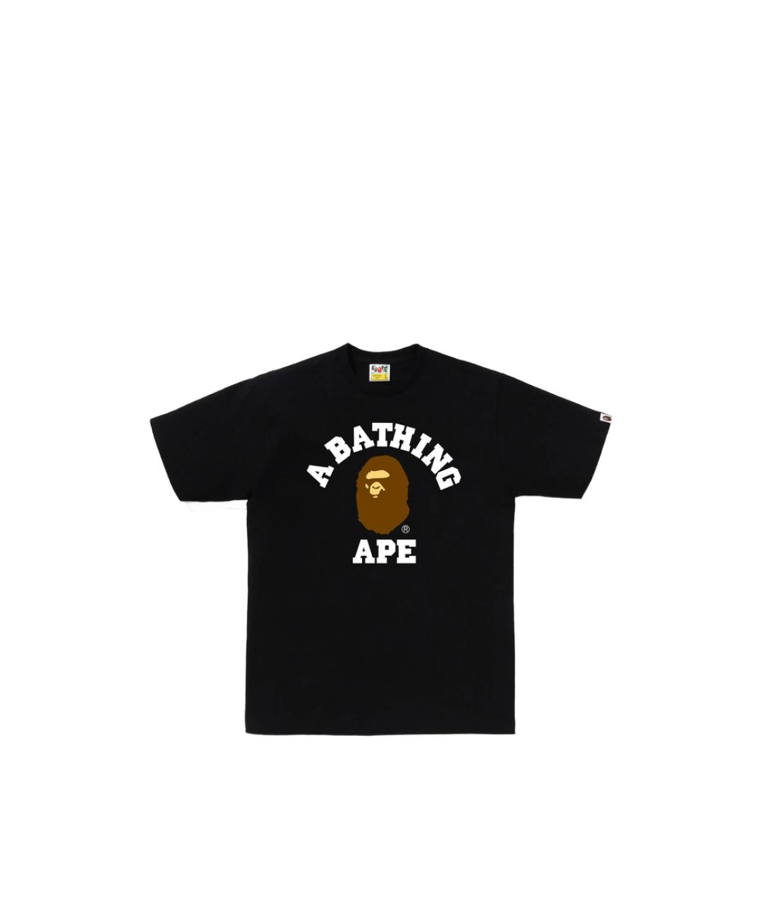 A BATHING APE Черная хлопковая футболка, фото 3