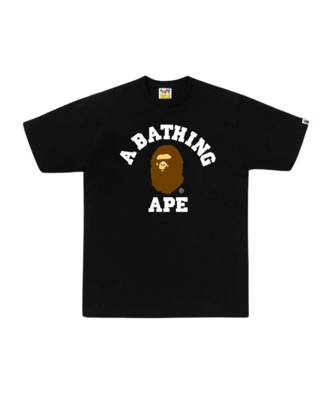 A BATHING APE Черная хлопковая футболка, фото 1