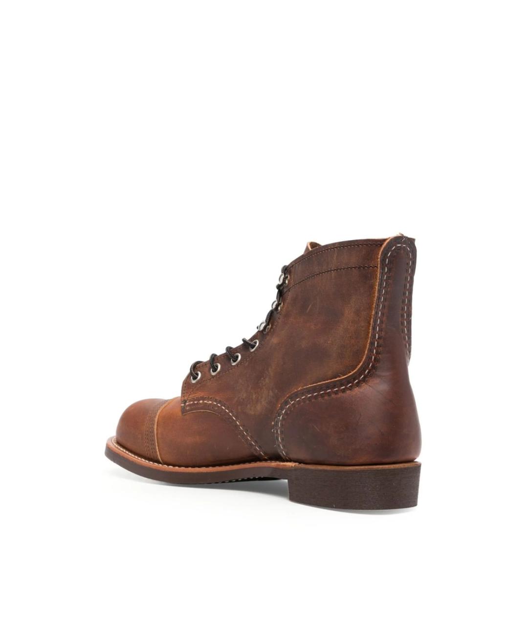 RED WING Коричневые кожаные высокие ботинки, фото 3