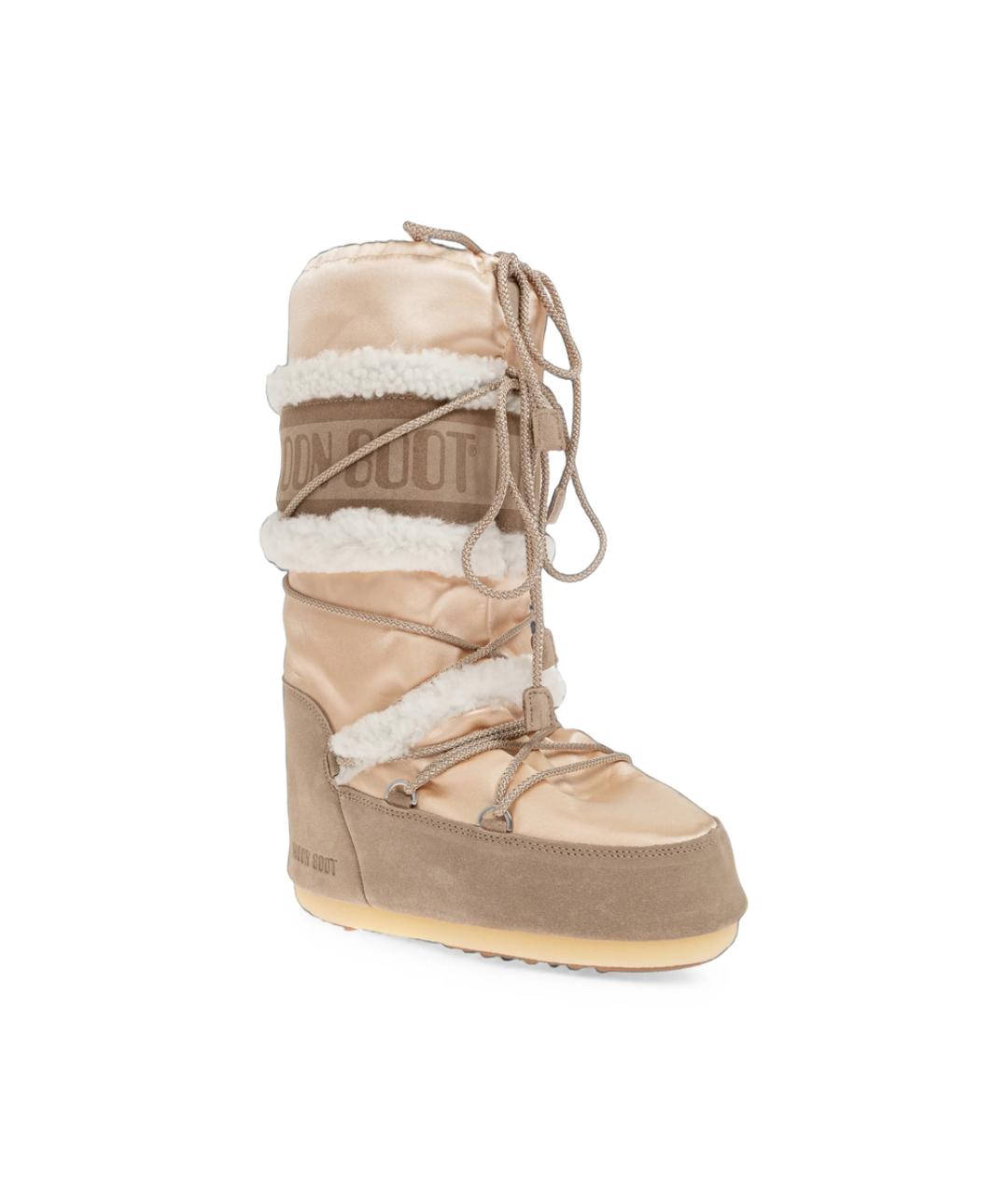 MOON BOOT Бежевые сапоги, фото 4