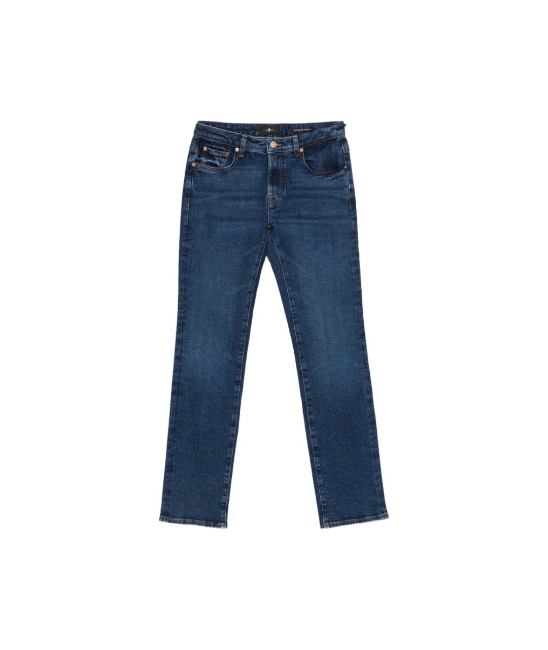 7 FOR ALL MANKIND Синие прямые джинсы, фото 6