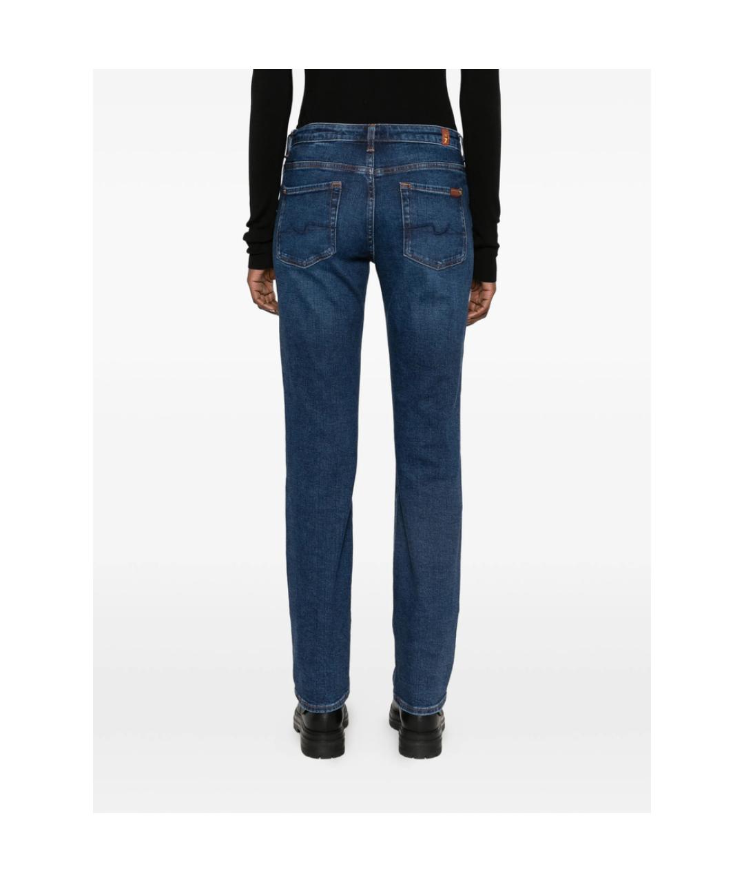 7 FOR ALL MANKIND Синие прямые джинсы, фото 3