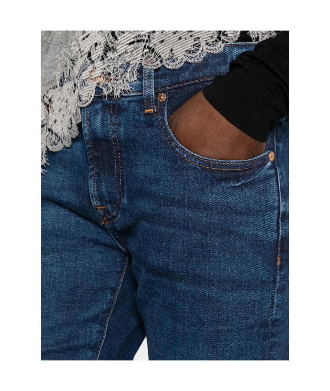 7 FOR ALL MANKIND Синие прямые джинсы, фото 2
