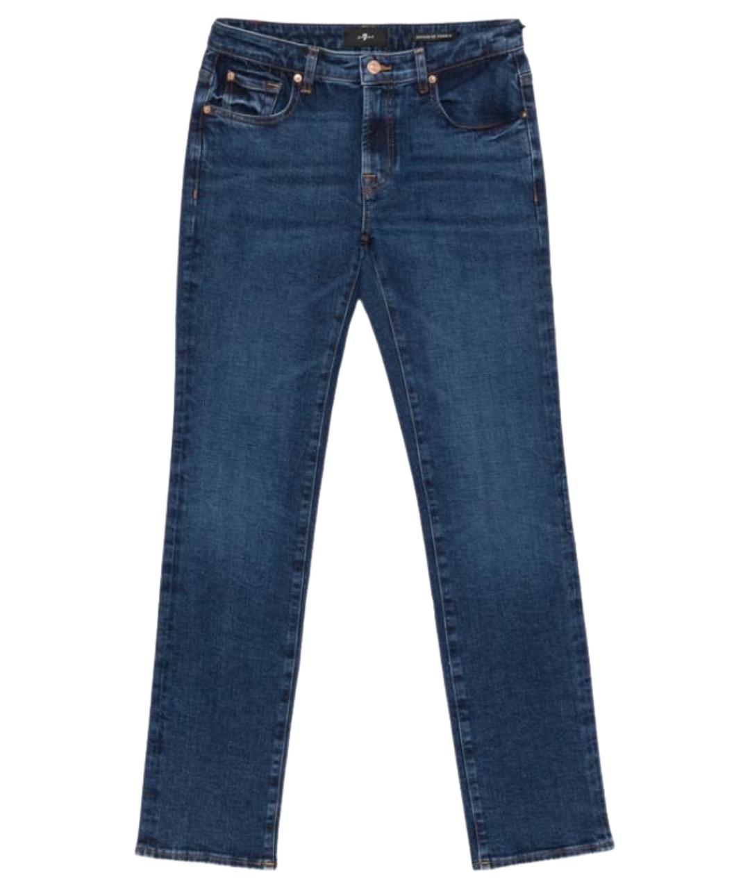 7 FOR ALL MANKIND Синие прямые джинсы, фото 1