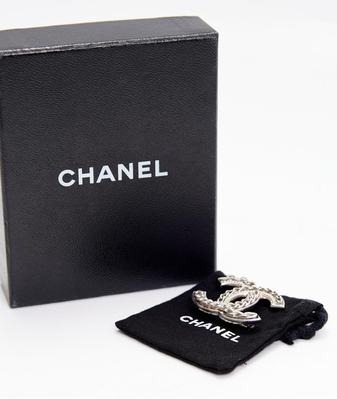 CHANEL Серебряная металлическая булавка / брошь, фото 3