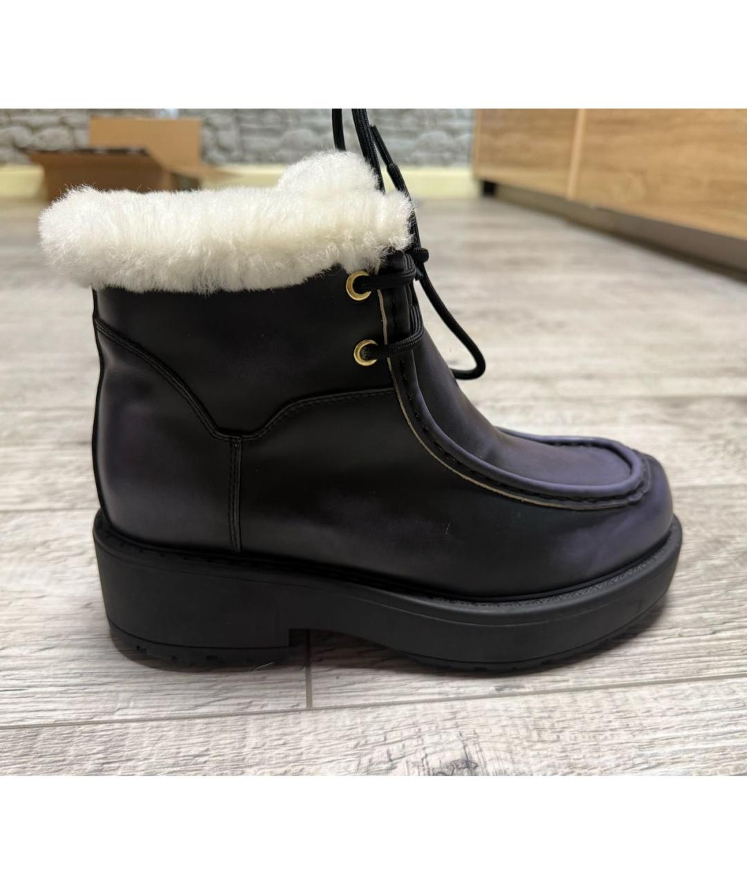 MIU MIU Фиолетовые кожаные ботинки, фото 8