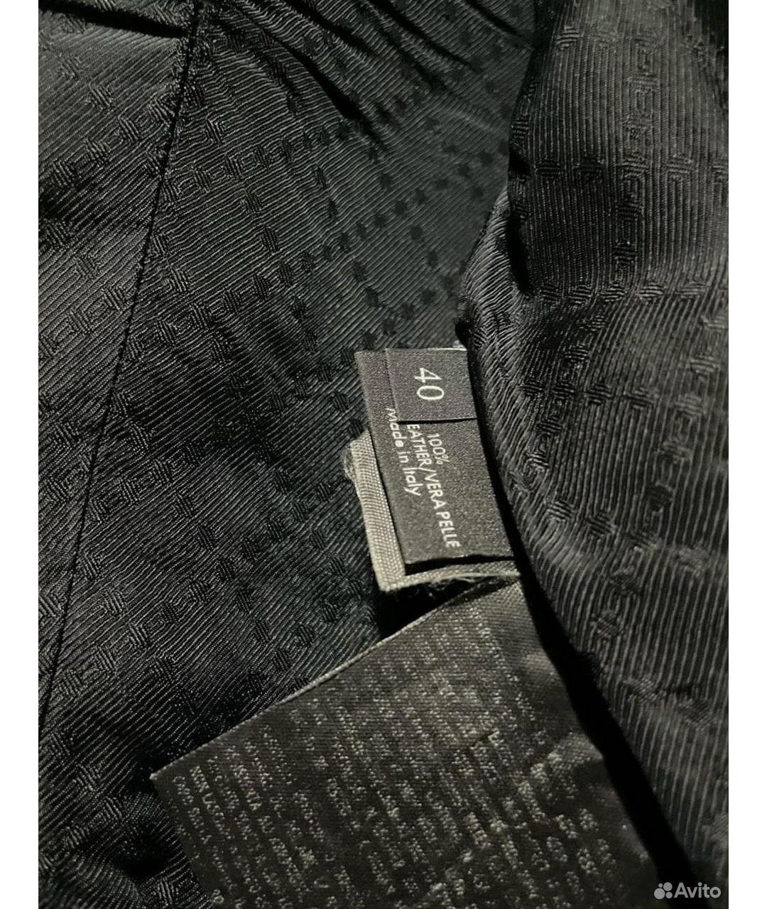 GUCCI Черная кожаная куртка, фото 4