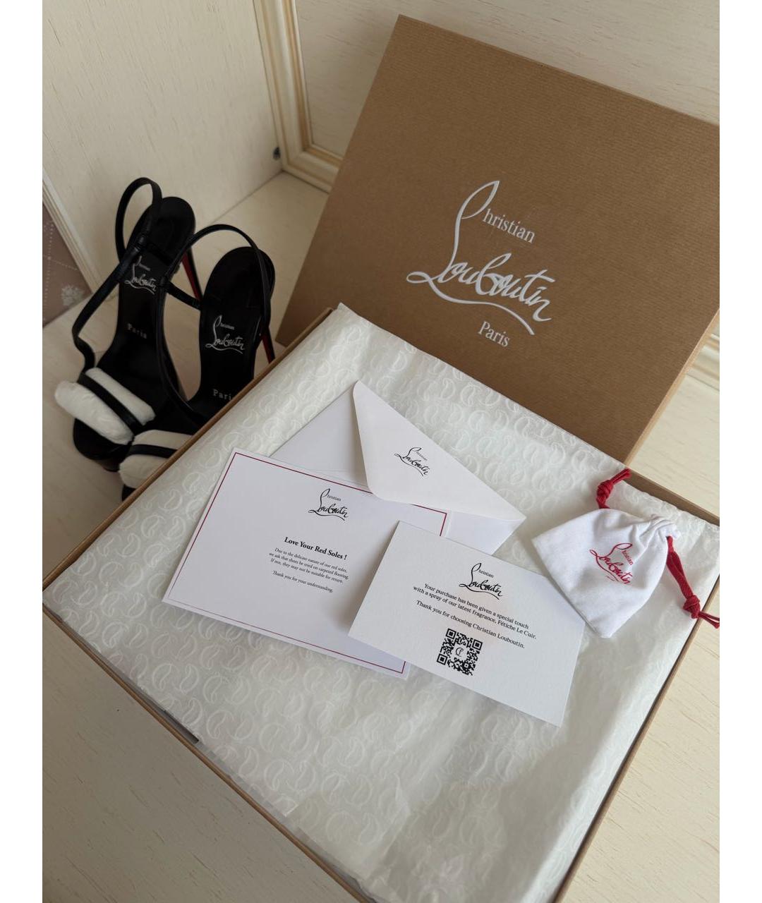 CHRISTIAN LOUBOUTIN Черные кожаные туфли, фото 6