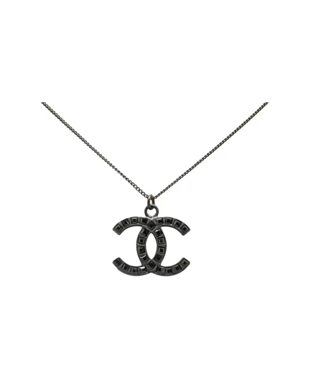 CHANEL Черная металлическая подвеска, фото 8