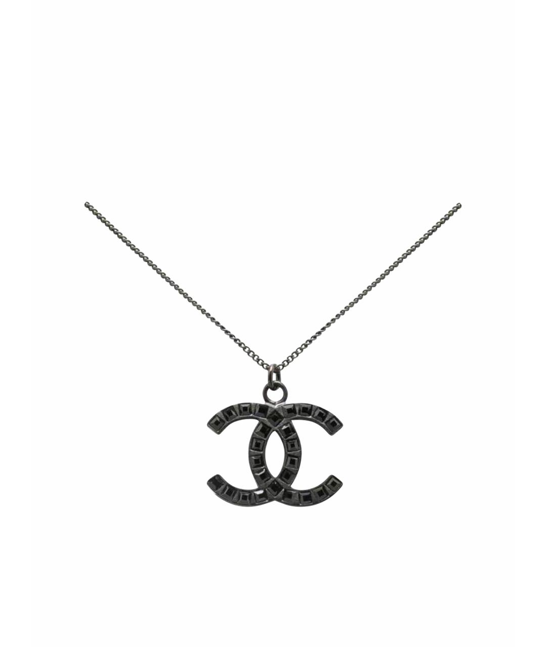 CHANEL Черная металлическая подвеска, фото 1