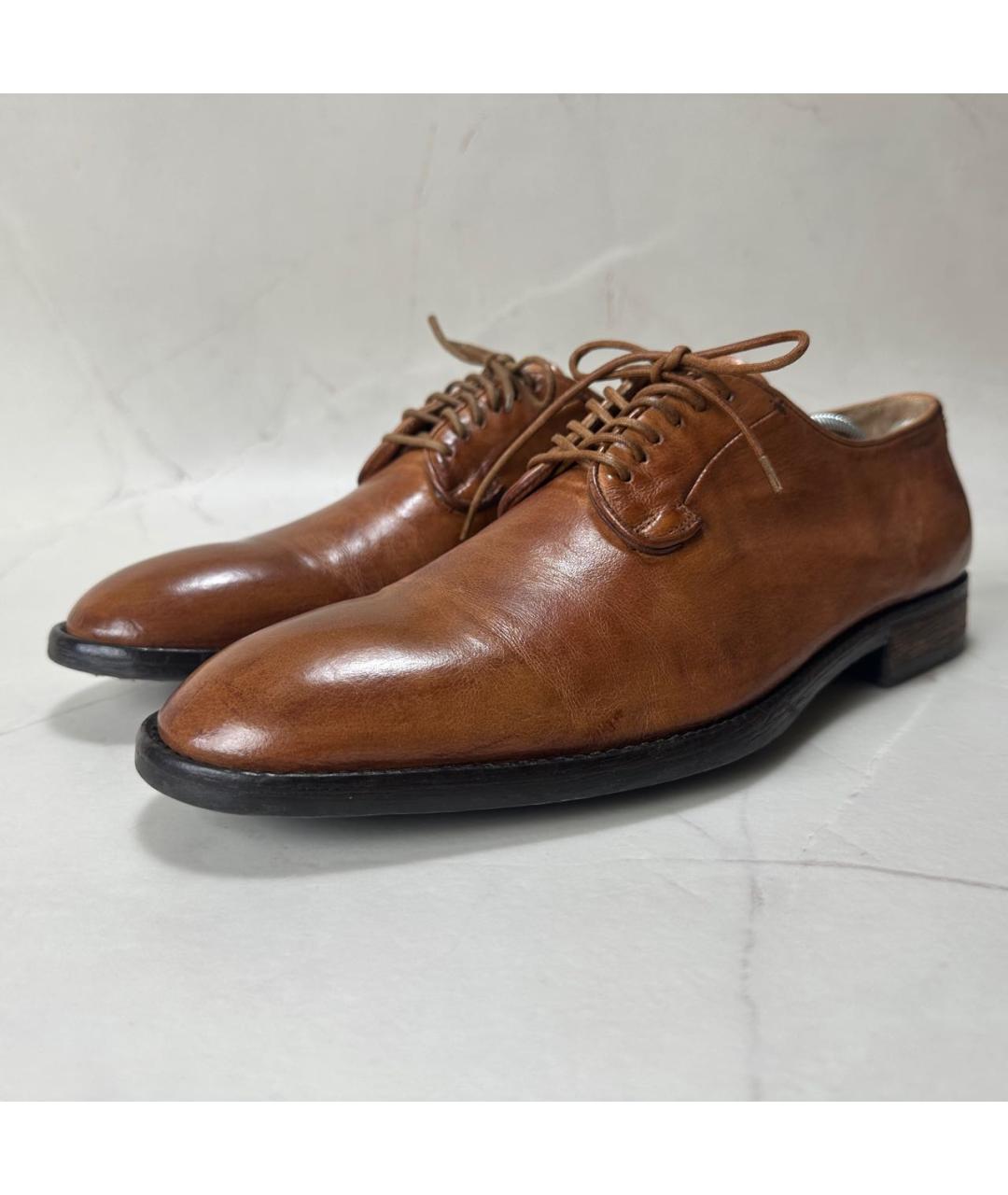 OFFICINE CREATIVE Коричневые кожаные туфли, фото 3