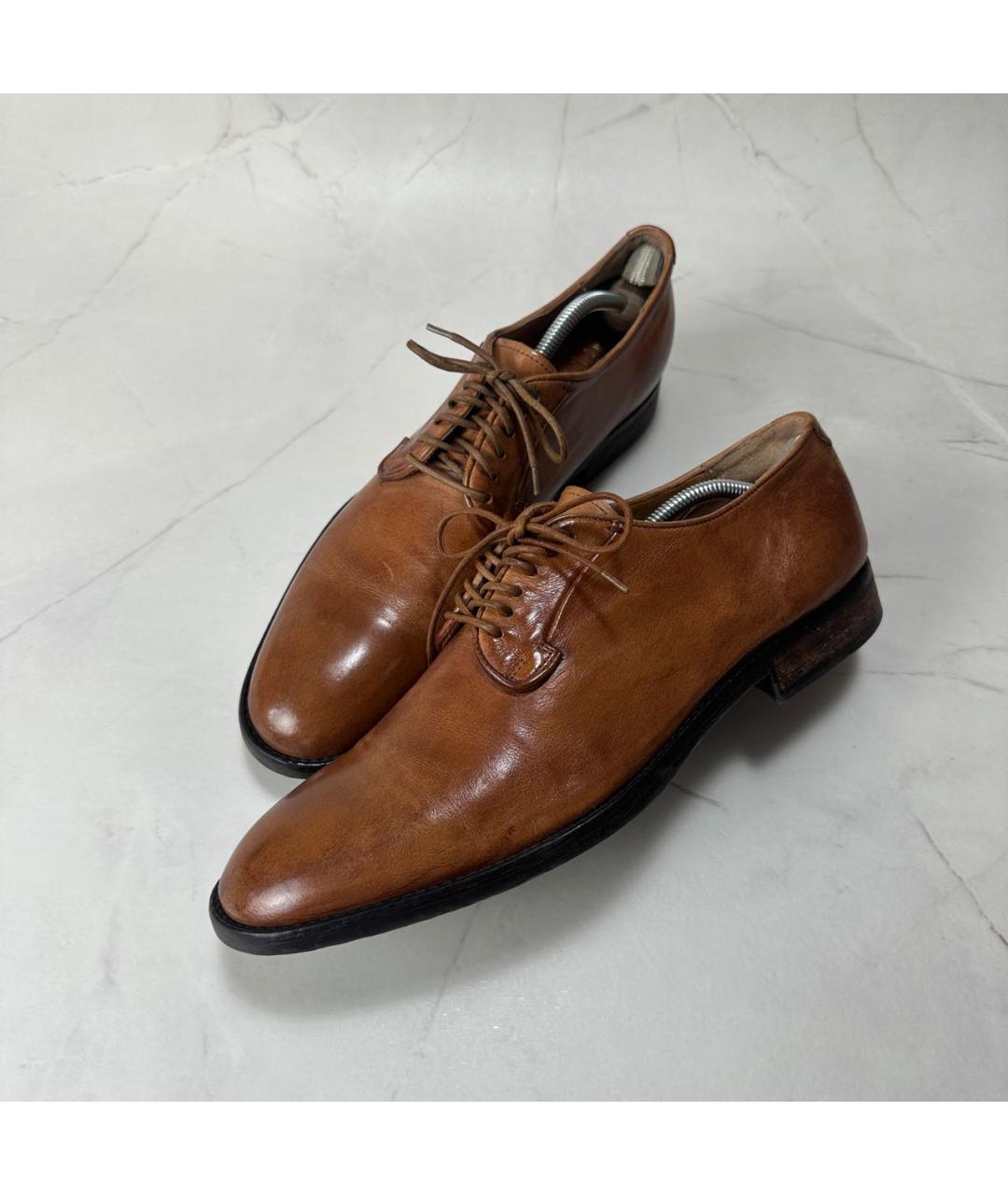 OFFICINE CREATIVE Коричневые кожаные туфли, фото 2