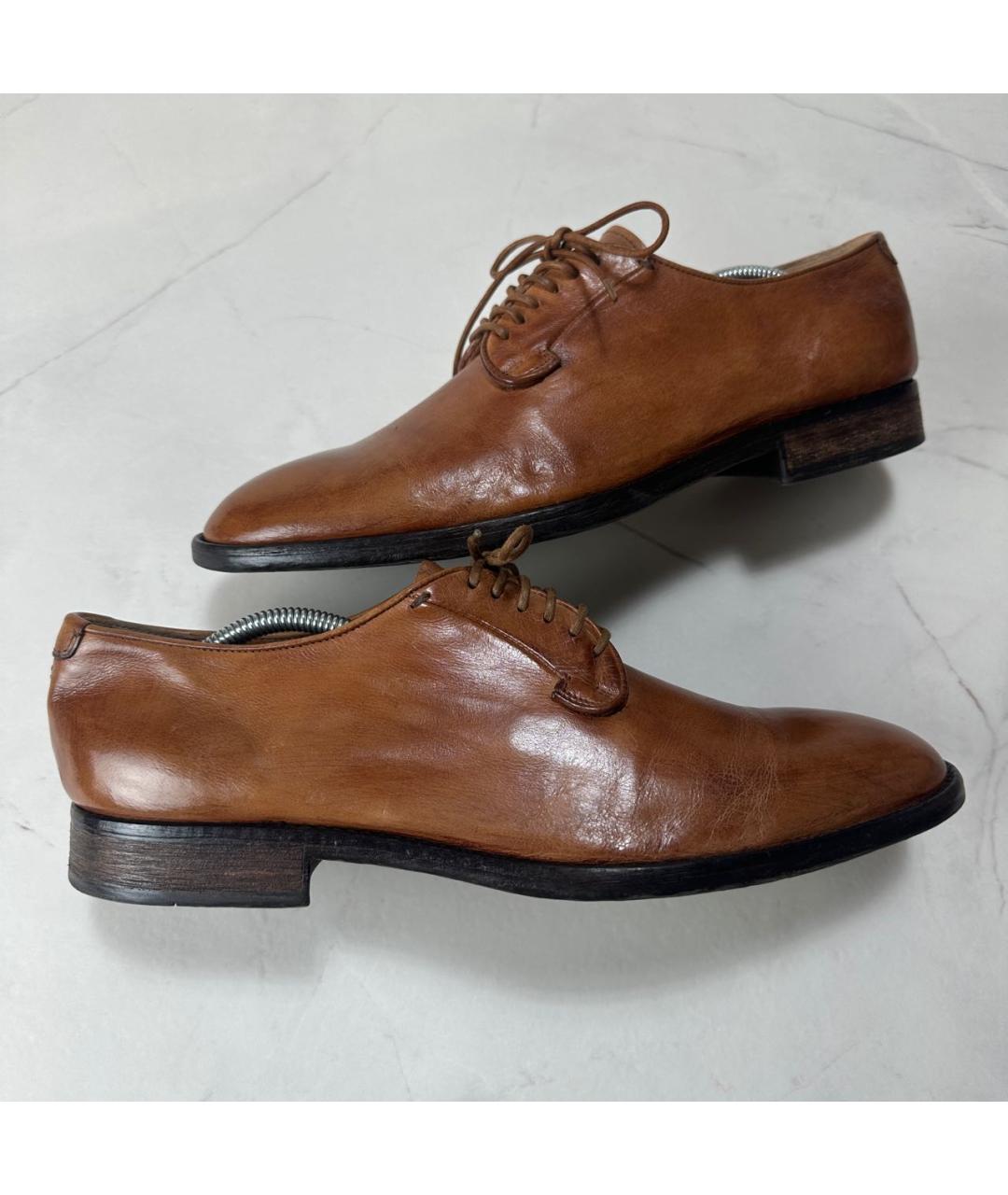 OFFICINE CREATIVE Коричневые кожаные туфли, фото 9