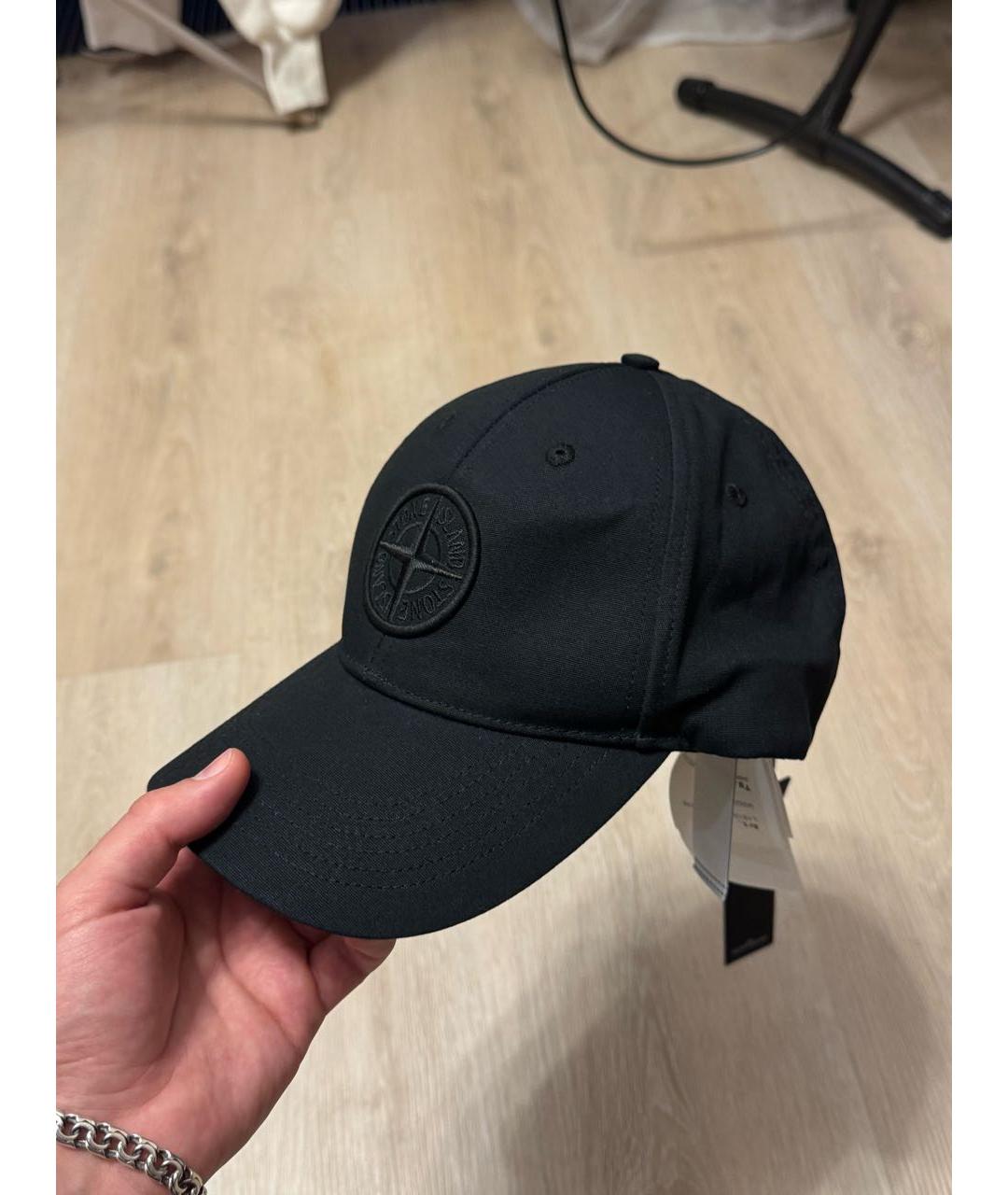 STONE ISLAND Черная хлопковая кепка/бейсболка, фото 5