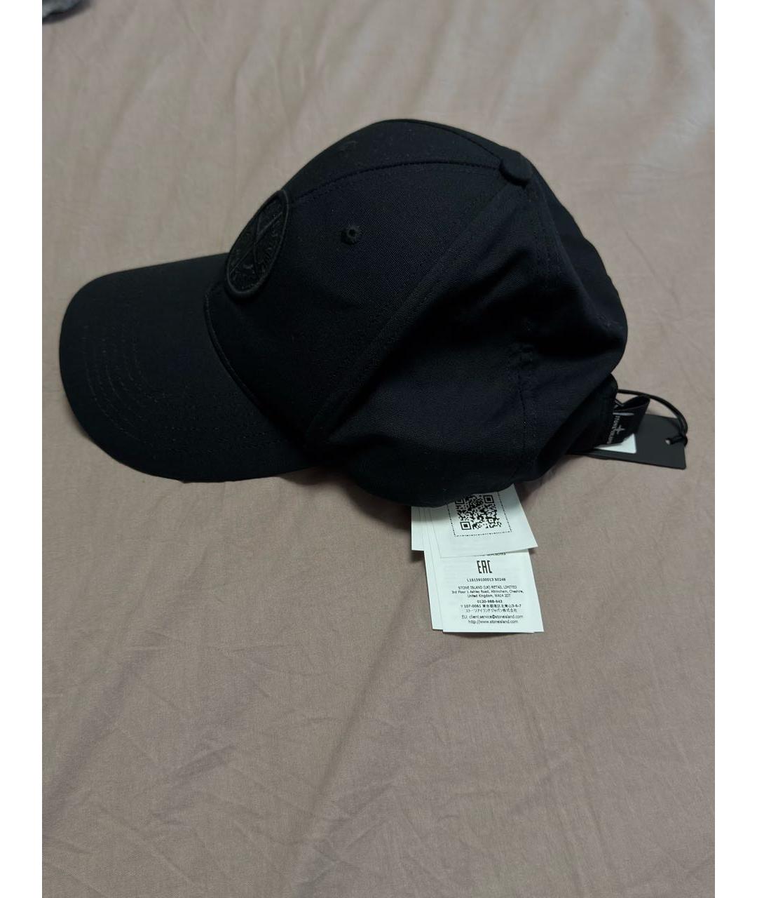 STONE ISLAND Черная хлопковая кепка/бейсболка, фото 2