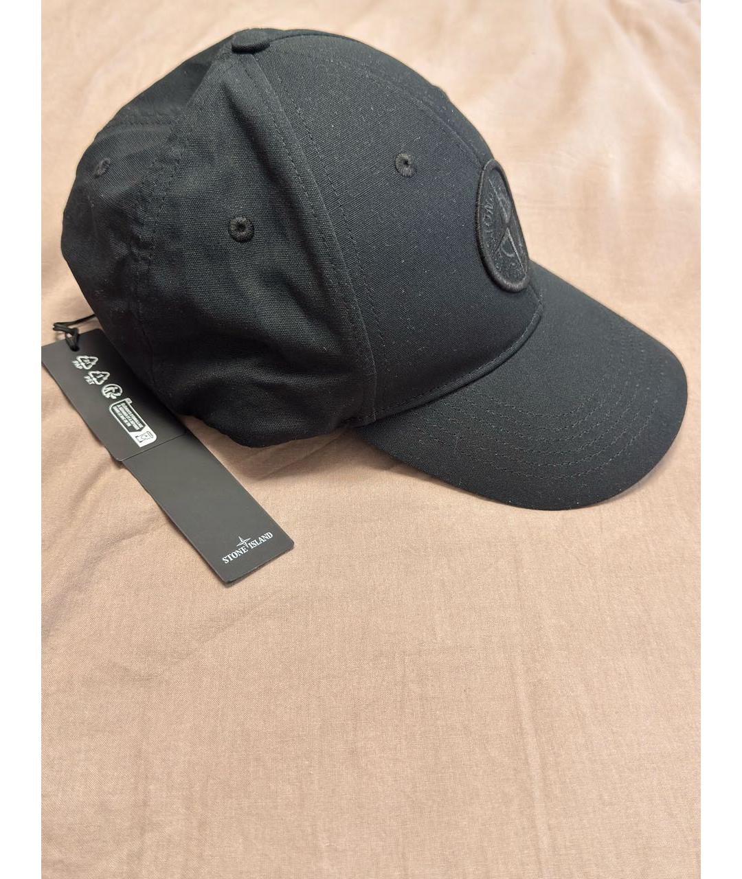 STONE ISLAND Черная хлопковая кепка/бейсболка, фото 3