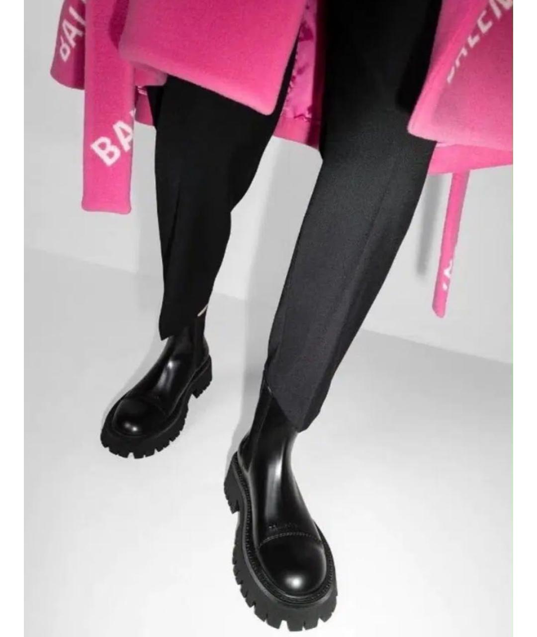 BALENCIAGA Черные кожаные ботинки, фото 7