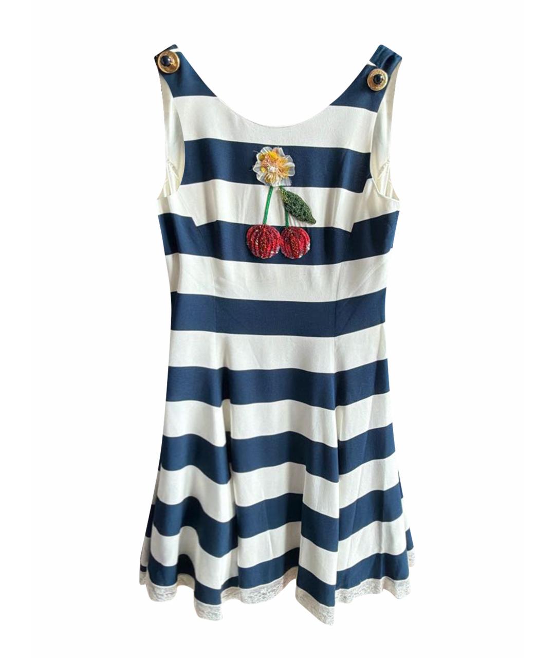 DOLCE&GABBANA Синее вискозное коктейльное платье, фото 1