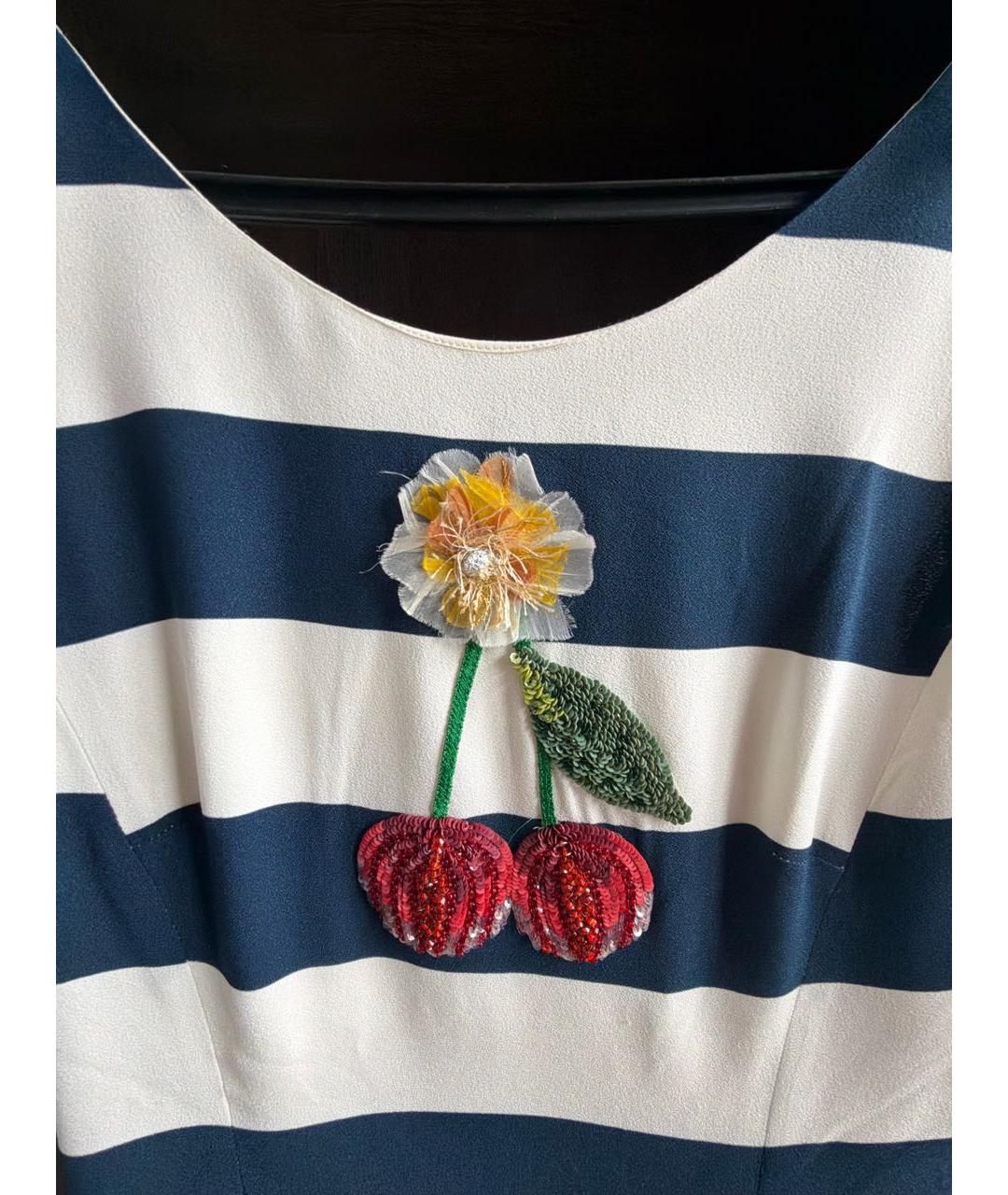 DOLCE&GABBANA Синее вискозное коктейльное платье, фото 4