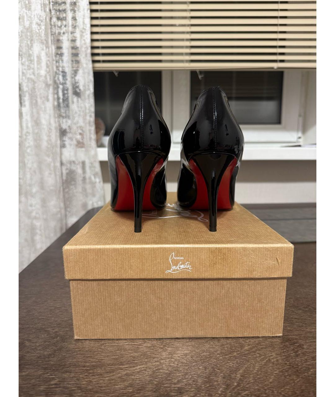 CHRISTIAN LOUBOUTIN Черные туфли из лакированной кожи, фото 5